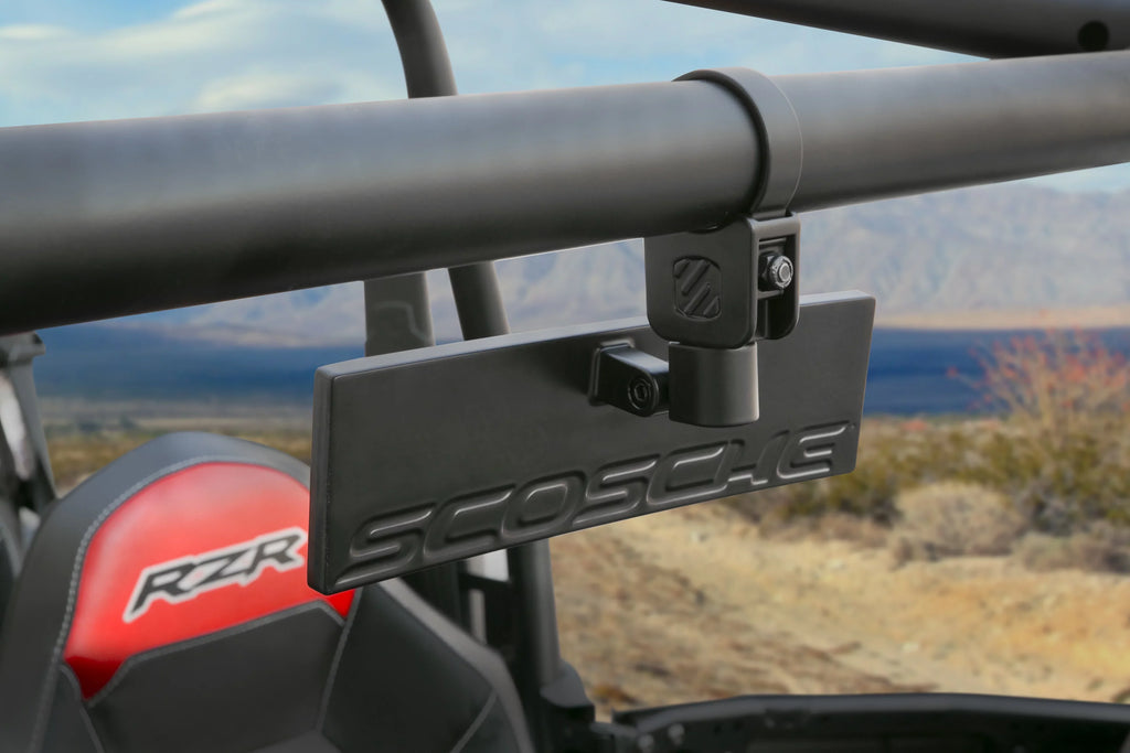 1.85” Scosche PSM21009-185 with Tube Mirror Clamps BaseClamp Panoramic View 9”