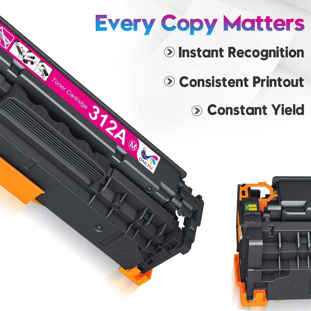 Compatible CF382A HP M451dn Cartridges 312X 312A M375nw Toner for 5-Pack Laserjet Printer, CF381A Toner Replacement 312X Color MFP Pro 312A M475dw with CF380A CF380X CF383A 400 HP M451dw M475dn M451nw