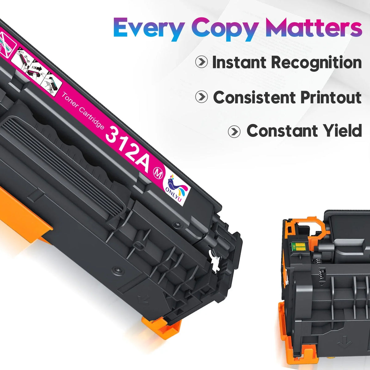 Compatible CF382A HP M451dn Cartridges 312X 312A M375nw Toner for 5-Pack Laserjet Printer, CF381A Toner Replacement 312X Color MFP Pro 312A M475dw with CF380A CF380X CF383A 400 HP M451dw M475dn M451nw