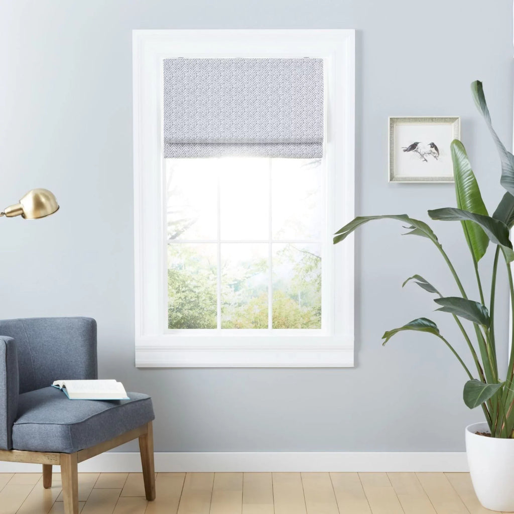 Esme Exclusive Dark Total Grey Shade, Roman 34"x64", Home Blackout
