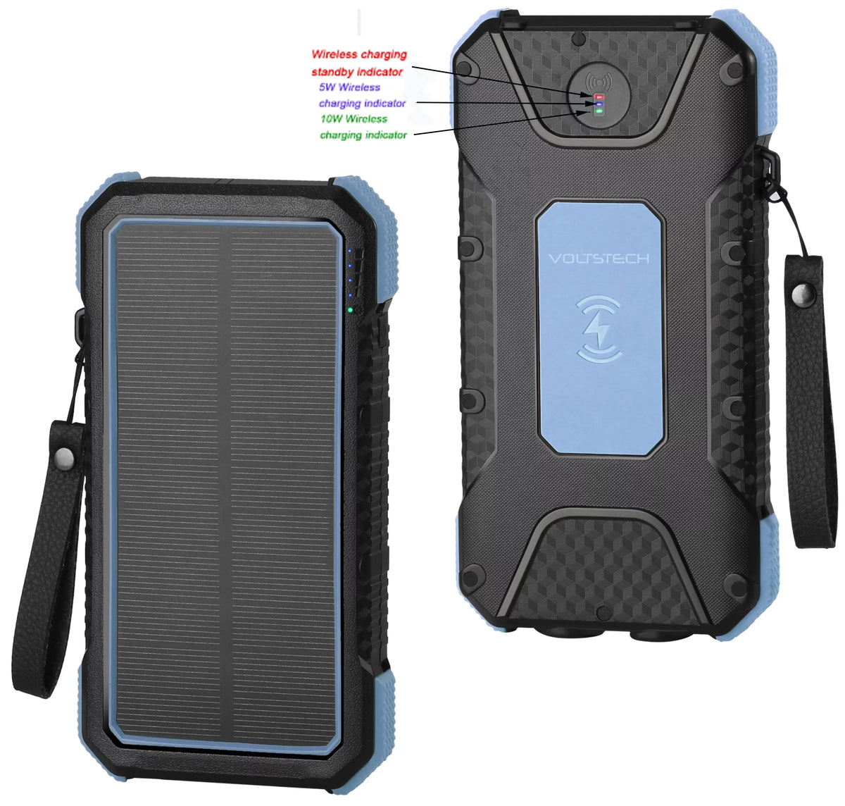 Charging exterior 26800mAh Solar Portable Charger Wireless Bank Powered Power