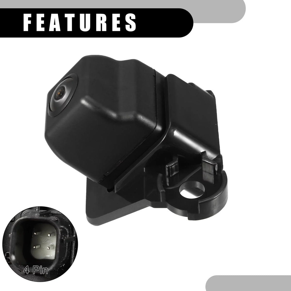 Up Back for Camera Plastic Toyota Rear View No.86790-04010 Tacoma Black 2009-2015