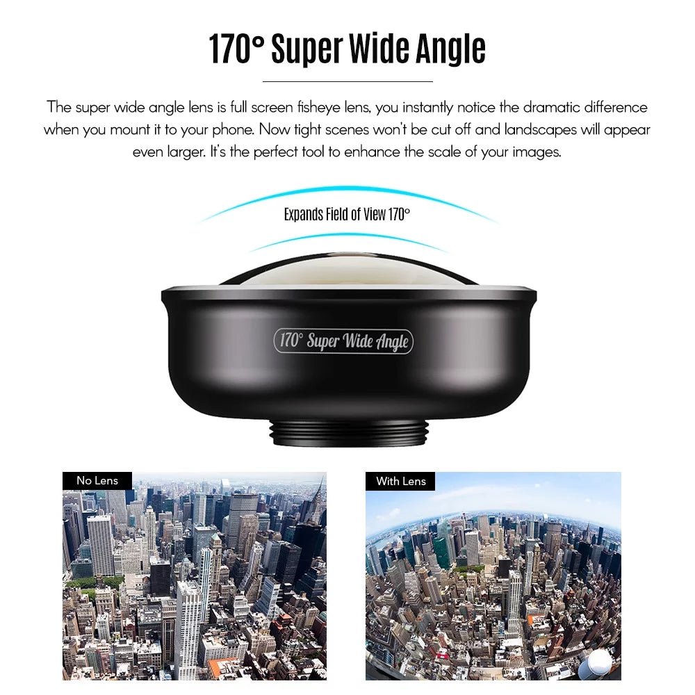 Wide Smartphone Lens HD5SW 170° APEXEL Super for Lens Smartphones Lens Single Dual for Galaxy Pixel Angle APL /