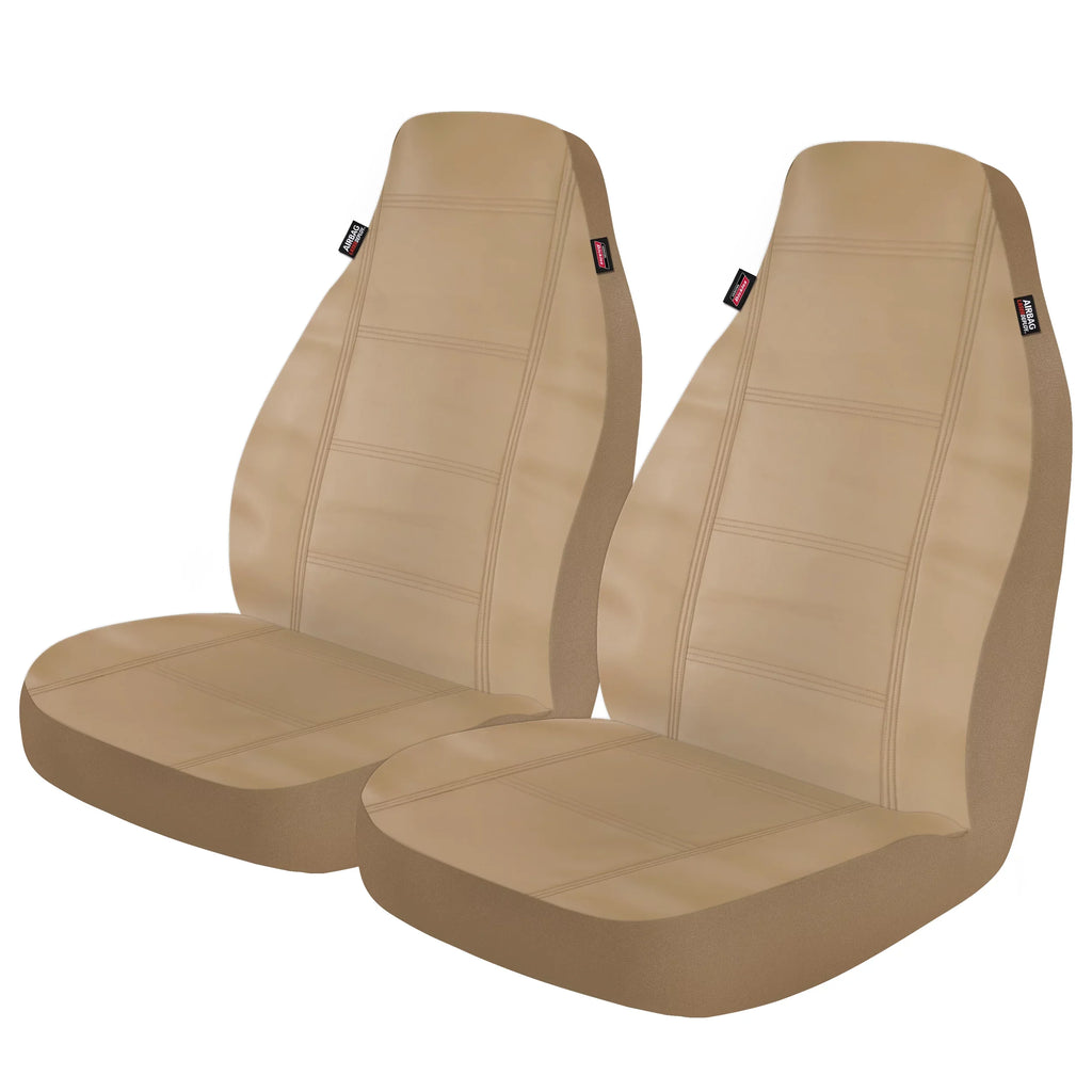 806514 Leather Dickies Prestige Car Vegan Seat Front Beige, 2 Genuine Piece Covers