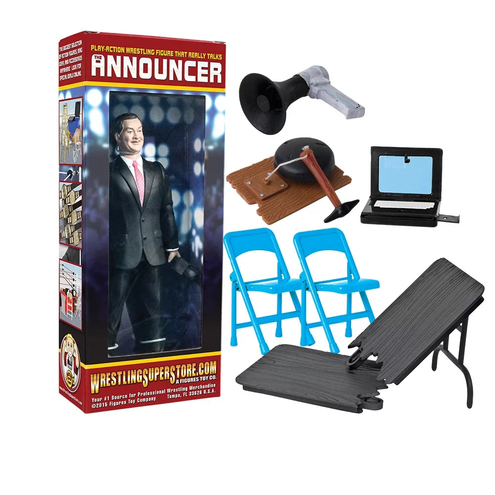 Action 5 Wrestling For Figures WWE Figure Wrestling Gear Deal Special Announcer