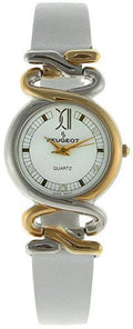 Vintage Strap Leather White Watch 380-16 Hinged