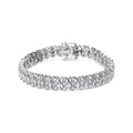 Wave - Clarity) Miracle of (I-J .925 Inches Row Box Color, Diamond 3 Brilliance Round Clasp Womens Set Silver 1.0 Haus 7.25" Sterling Cttw Bracelet cut I2-I3 Link