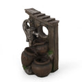 3 Haralson Gray Fountain, Brown Tier and exterior Jar