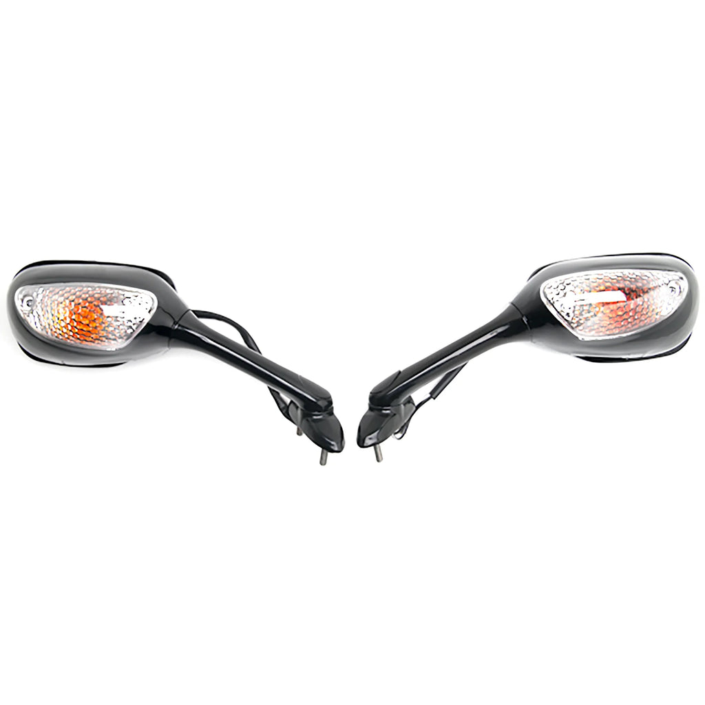Motorcycle GSXR & Krator Mirrors GSX-R1000 Turn 2005-2009 Suzuki Right Black 1000 Left with / Signals Compatible