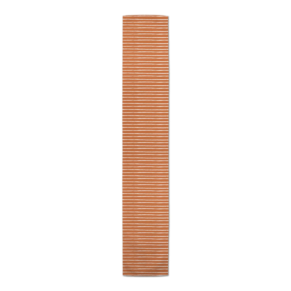 Sketch Poly Products Creative Table Runner Orange Stripes Twill 16x90