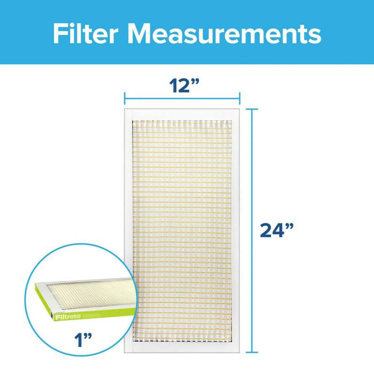 12 W pk Filtrete D Filter X in. H 24 X Air in. 3M 7 1 in. 1 MERV Pleated
