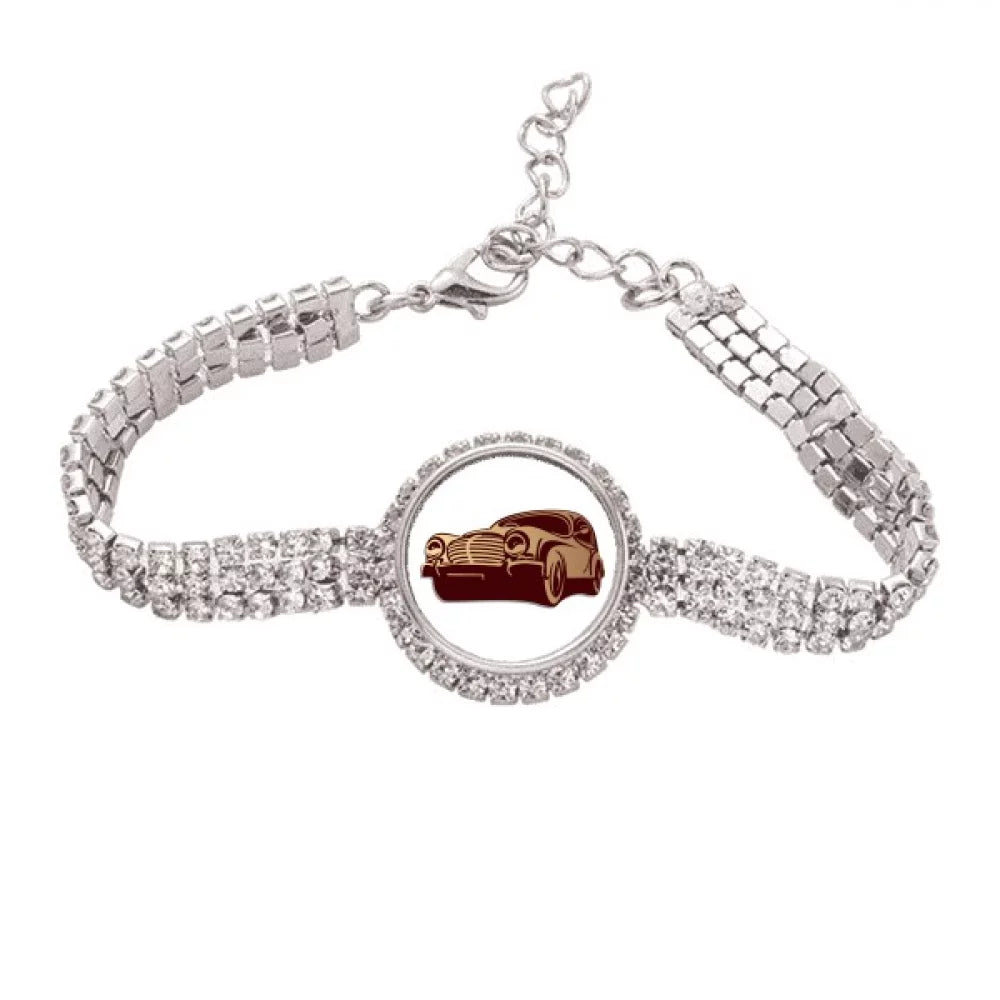Chain Anklet Red Jewelry Classic Cars Outline Diamond Tennis Bracelet Pattern Deep