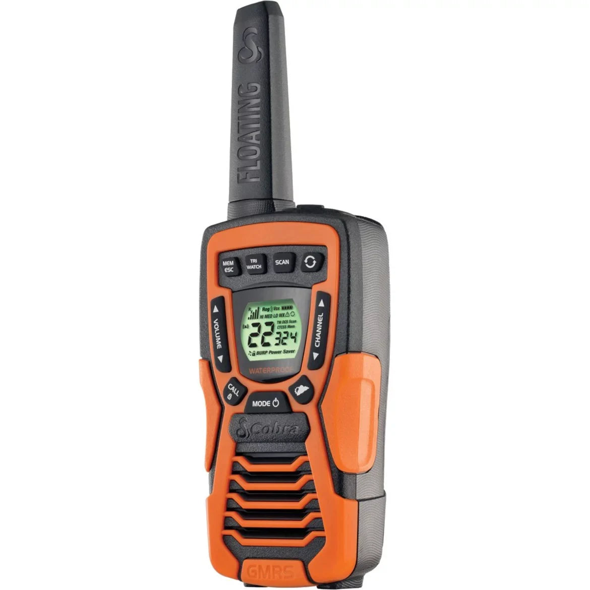Way 37-Mile Walkie FLT Range Pack Two Rechargeable, Floating Waterproof, ( VOX NOAA with Alert COBRA to climate Radio up 2 Talkies- ) Long ACXT1035R &