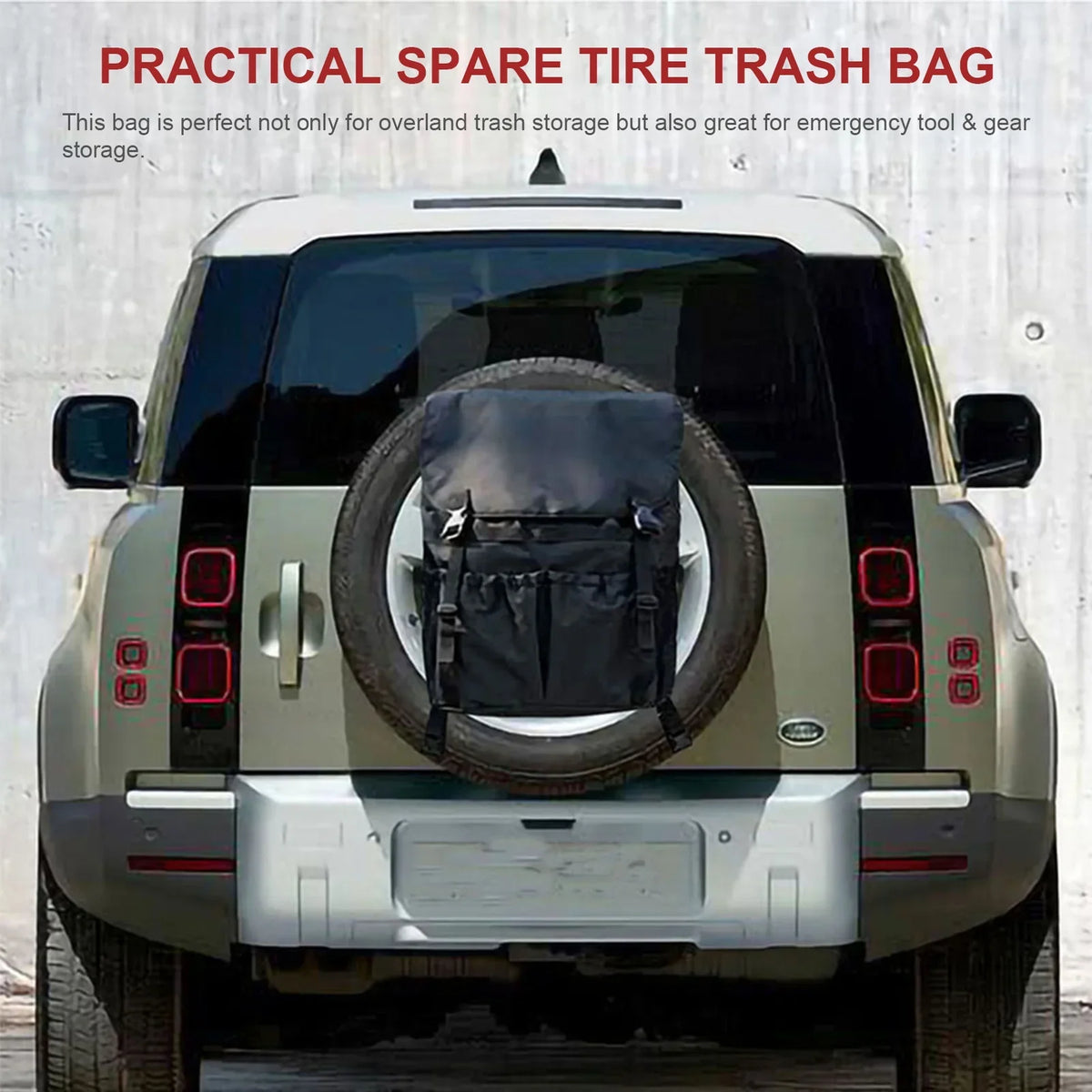 Yabuy Off Backpack for Tool Trash Gear Bag Travel, Camping Road Organizer Tire Spare Car