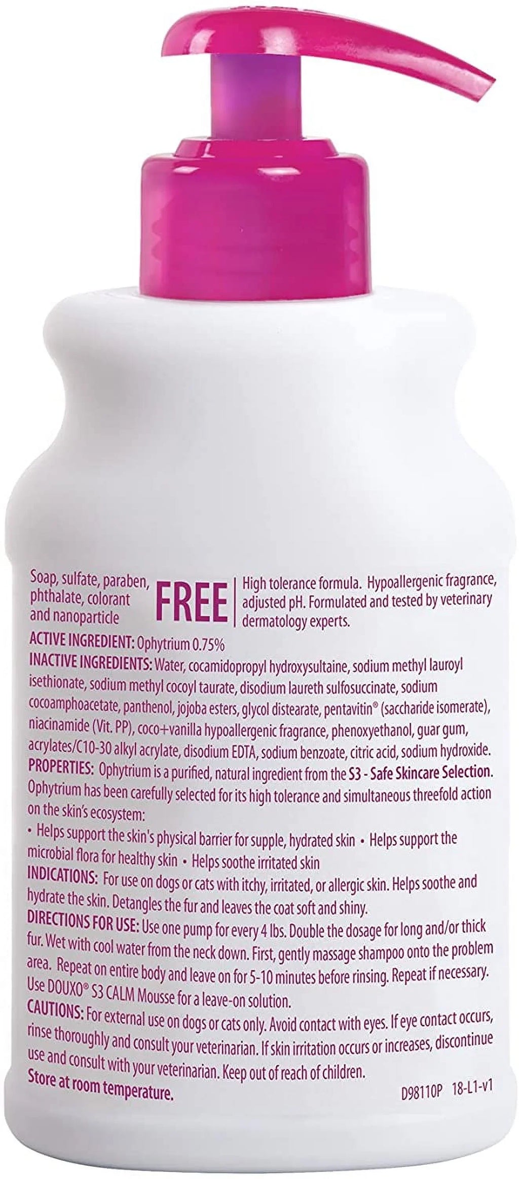 Dogs Calm Shampoo and Itchy Skin For S3 6.7 Douxo - (200 oz Cats mL) Allergic, with