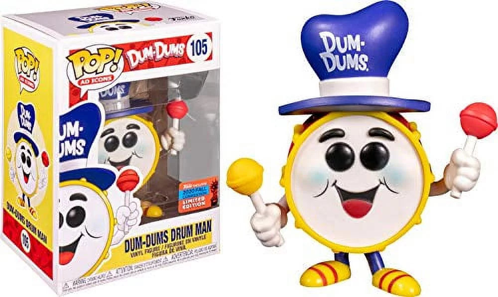'- Pop! Fall Funko 2020 Ad Drum Man Dum-Dums Convention - #105 Exclusive - Dum-Dums - Icons