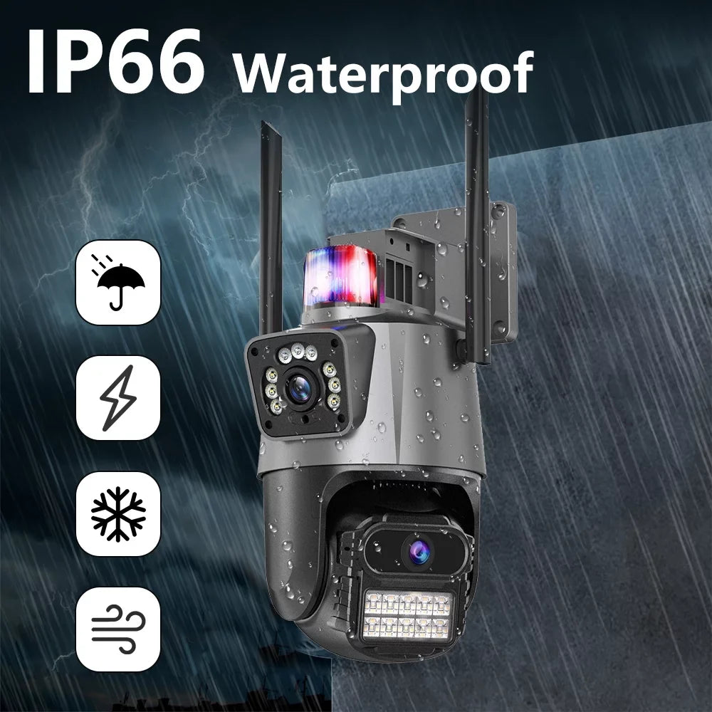 Audio 2-Way Kepeak Dual Vision, Waterproof Wi-Fi View, Security Night Home exterior 360° Surveillance Camera, Cameras Lens