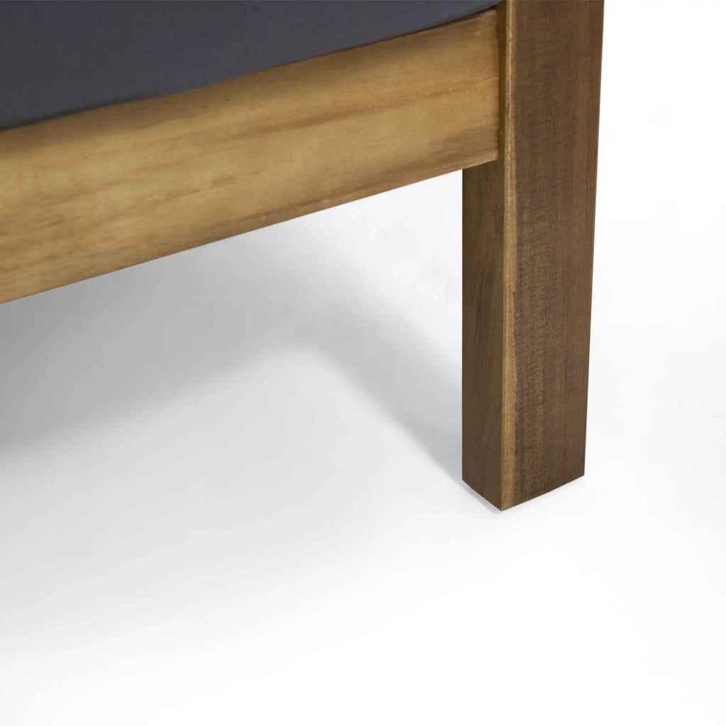 and with Acacia 4 Seater Gray exterior Cushions, and Wood Charlotte GDF Set Chat Teak Rope Studio