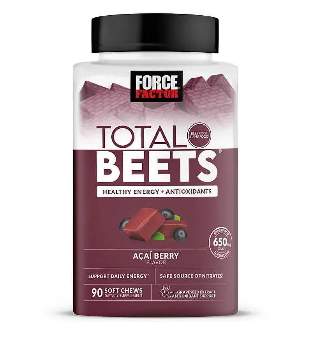 Force Chews, Acai ct.) Soft Root Superfood Beet Berry Factor (90 Total Beets,