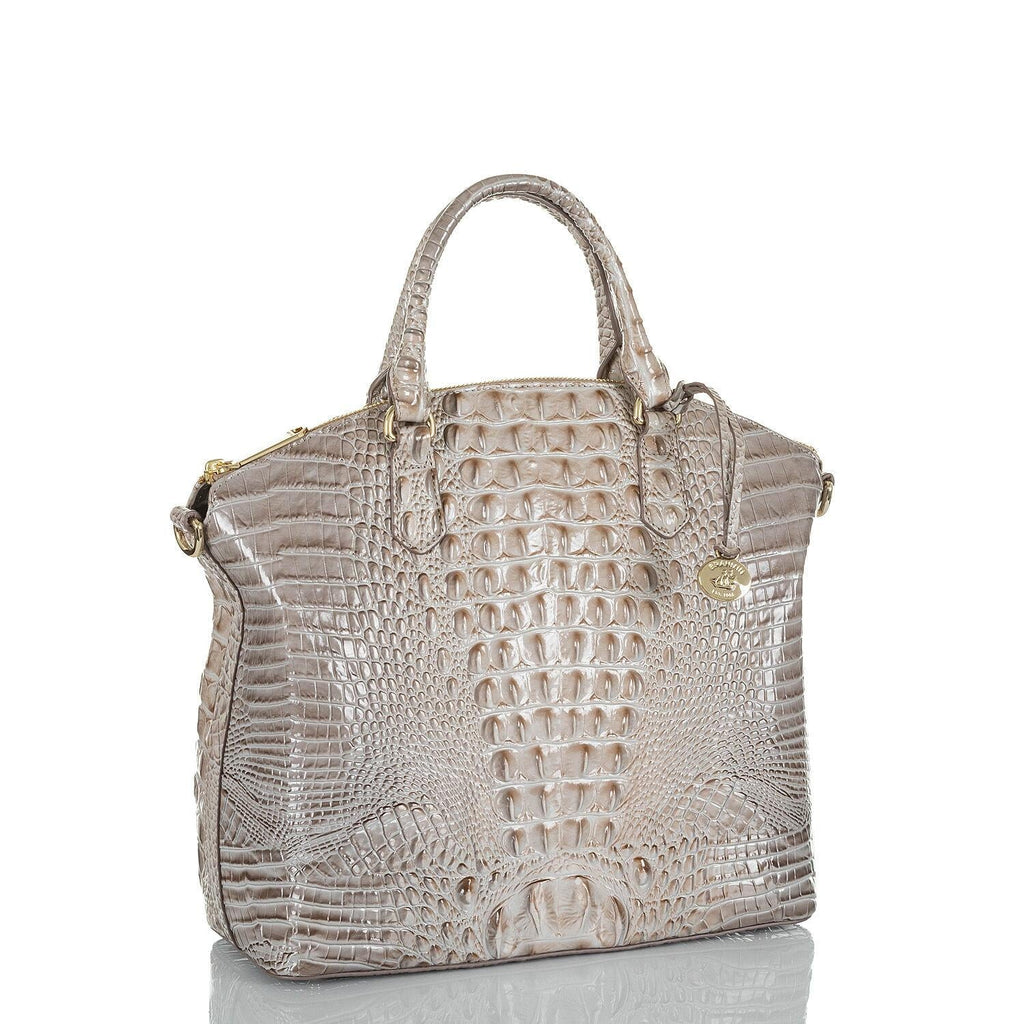 Satchel Brahmin Sugar Cane Duxbury Large Silver/Metallic
