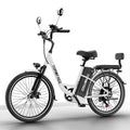 for Cruiser 7-Speed, Cityscape Shi-mano 20Ah Commuter Bike, Electric City Electric E-bike 48V Removable White 24" Battery, Bike Adults 22MPH 500W