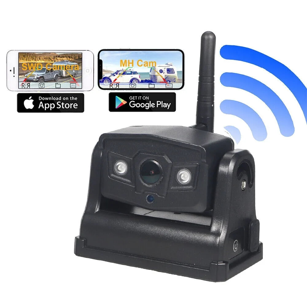 Camera, JahyShow View, Reliable Wireless WiFi 9600mAh Backup Front/Rear Battery Magnetic for
