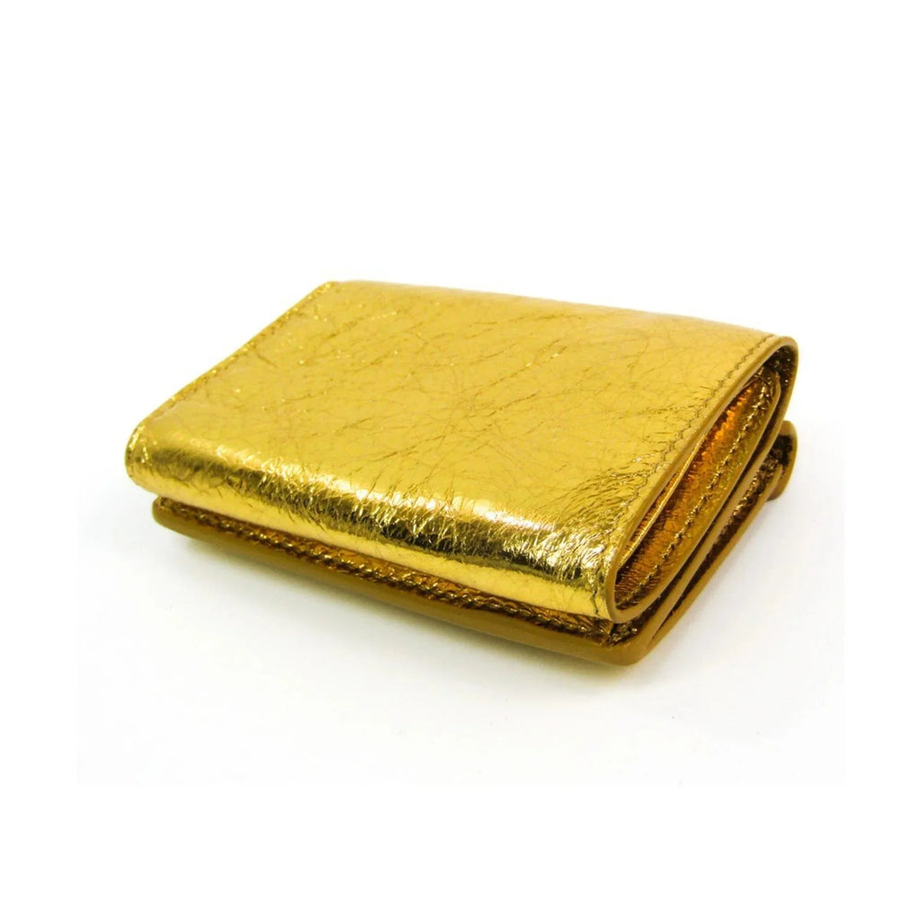 Wallet Gold 391446 Mini Lambskin Arena Papier Balenciaga Trifold