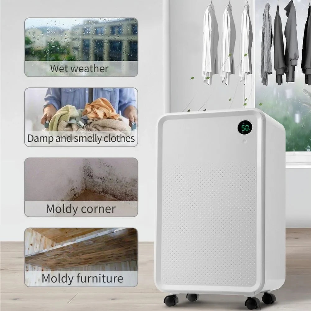 2L Medium for Dehumidifier with Basements 30 liquid Auto 3,000 Ft. Sq. Tank, Pint Rooms or Dehumidifier and Large Manual to Churanty Drain,