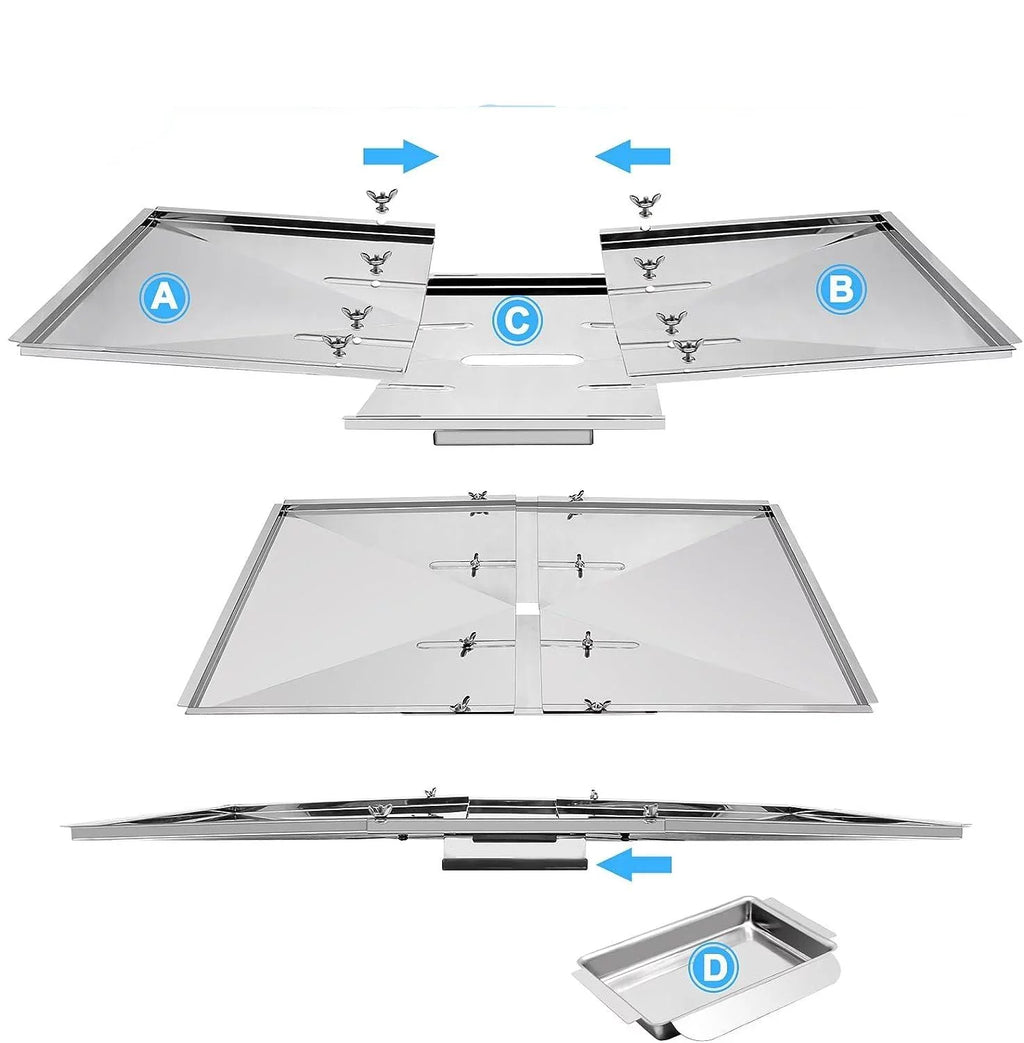(Length Replacement to 15.5") Set from Tray and 24.5" Others Nexgrill, Grill Models Dyna for 27", Glo, Width Bbq Grease