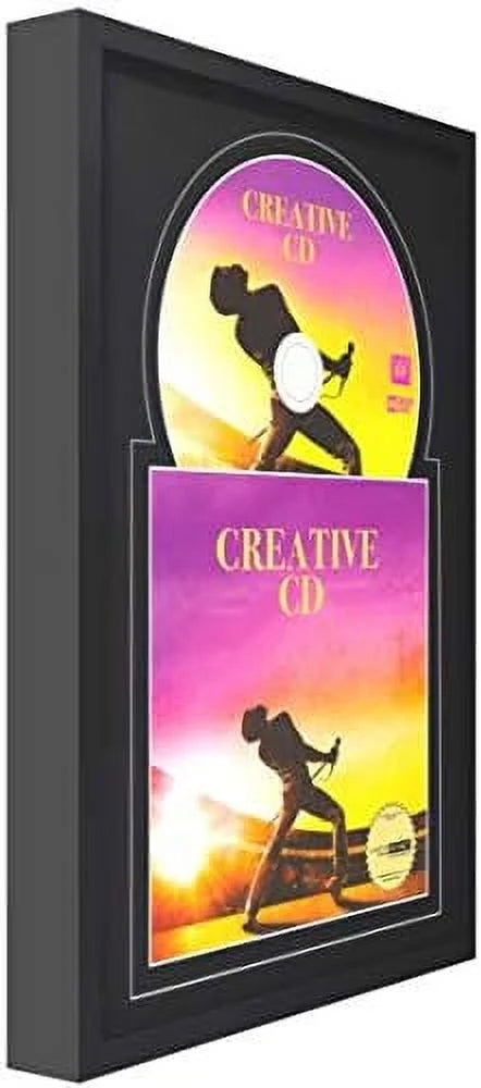 And Black-Black Music X Matting Disc Dia. 7/8-Inch Jukebox With Wall Displays 4 12" Frame Self Hanger Art Double Cover Standing