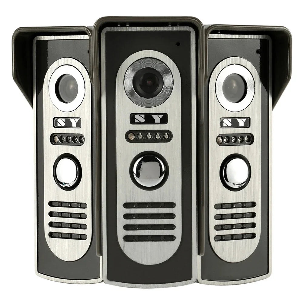 Video OWSOO Rainproof with Phone for Indoor exterior Door Unlock Monitor Wired support Visual Night Doorbell and View 7” System Home Infrared