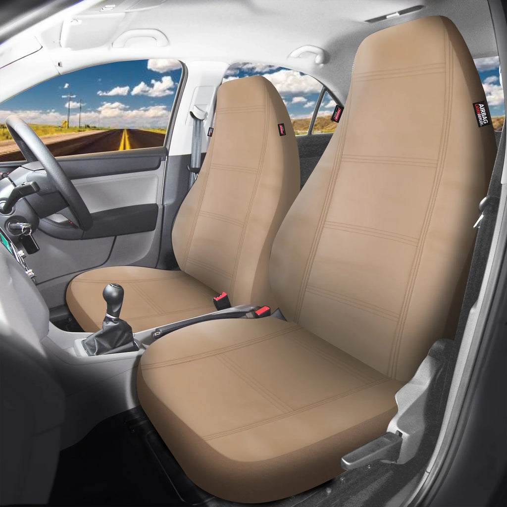 806514 Leather Dickies Prestige Car Vegan Seat Front Beige, 2 Genuine Piece Covers