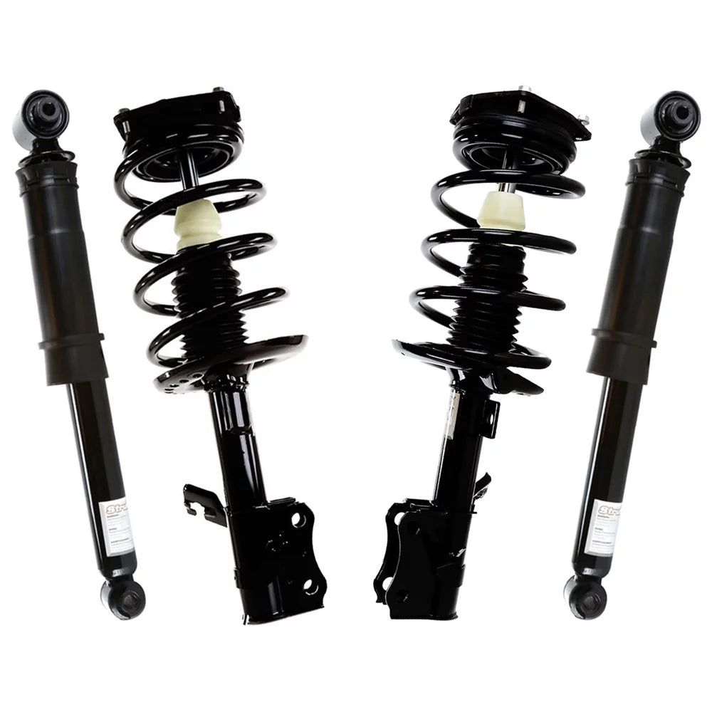 of and Coil Set 2009 Complete Front Shock Strut Springs Rear 2.0L 2008 2011 Kit FWD Replacement Absorbers 4 2007 CST100401-KS6641 & Nissan 2010 2012 for AutoShack Sentra