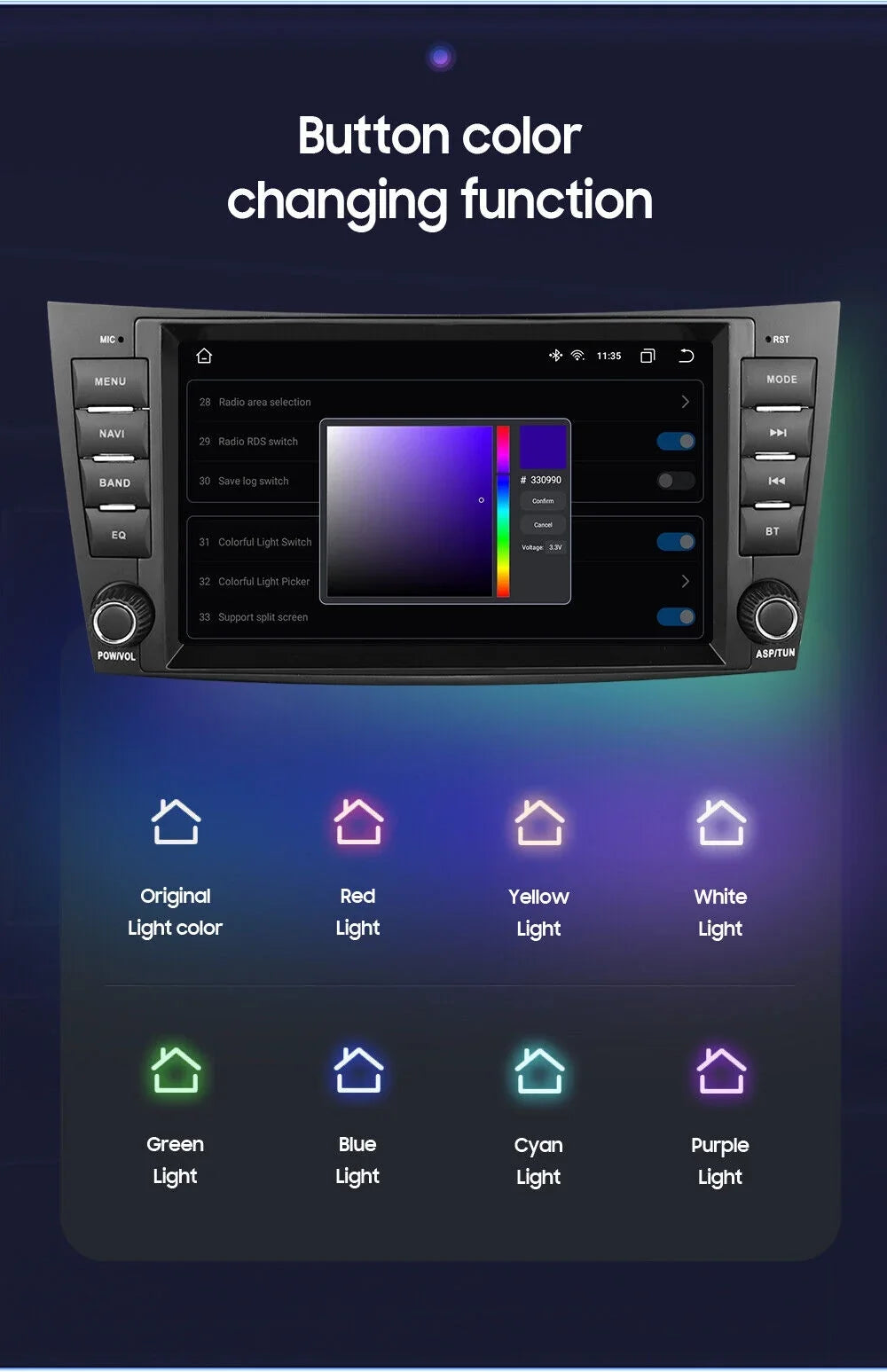 Benz 1280*720 Mercedes Radio W219 Car Nav E-Class DSP Stereo Carplay 8" for GPS