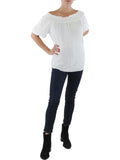 Womens the Off Blouse Shoulder Ruched Tommy Hilfiger