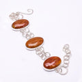 Red Silver 925 Yellow And Yellow Adjustable B_9205_388_49 And Bracelet Red Bracelet And Yellow 7.99", Red -Indonesia Jasper Jasper Plated