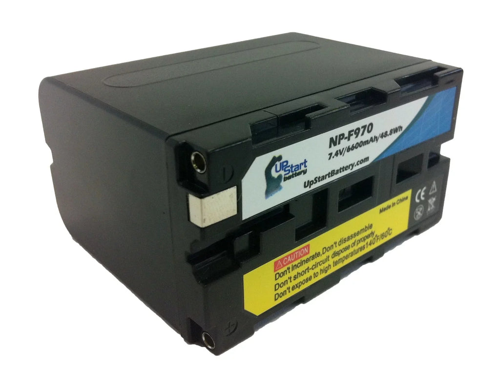 Battery Battery High Replacement Capacity 2x - Camera Pack NP-F970 Lithium-Ion) 7.4V, High - Battery Capacity for (6600mAh, UpStart GV-A500 Digital