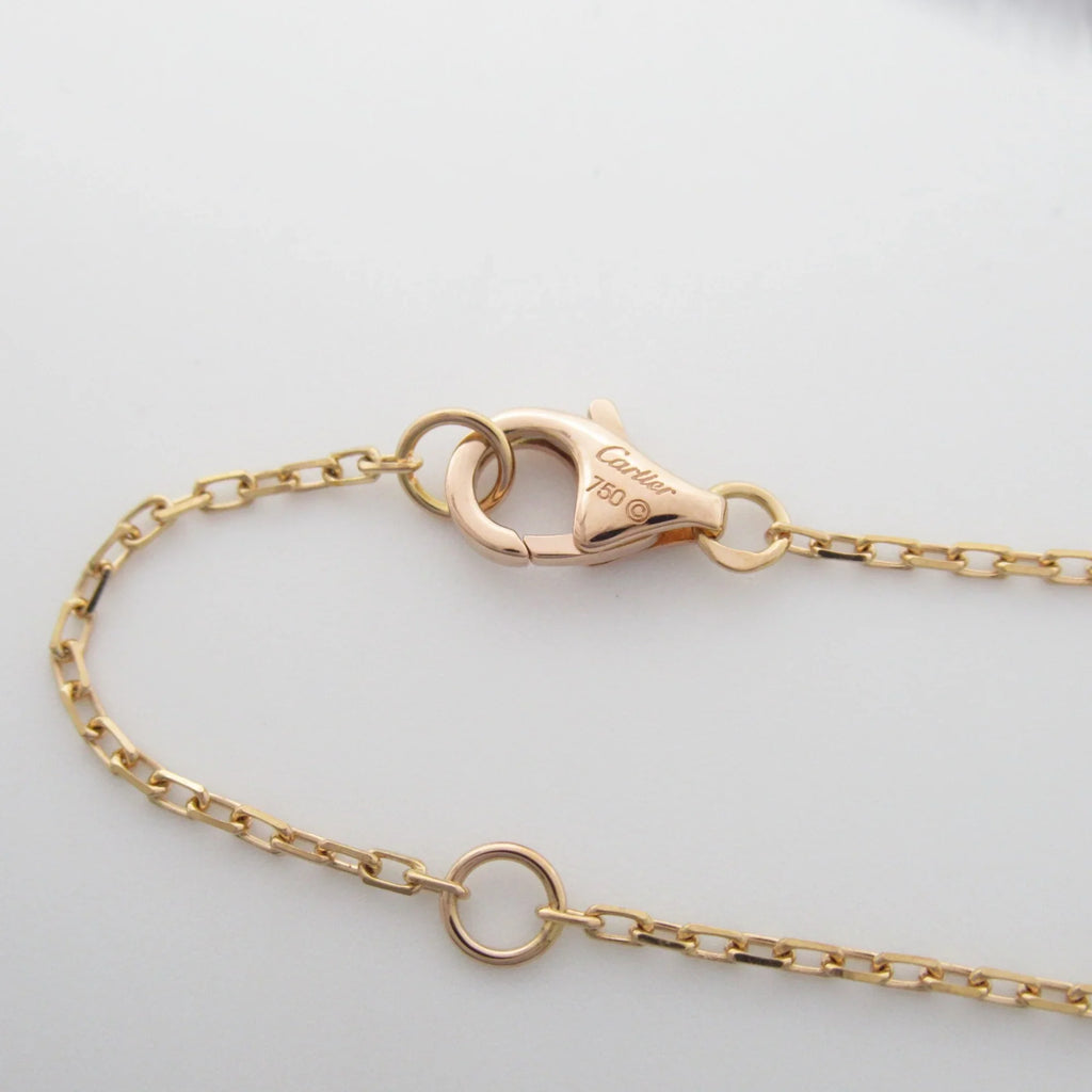 Necklace diamond K18PG(Rose Gold) Necklace Logo Clear CARTIER (Good) Clear double Pre-Owned