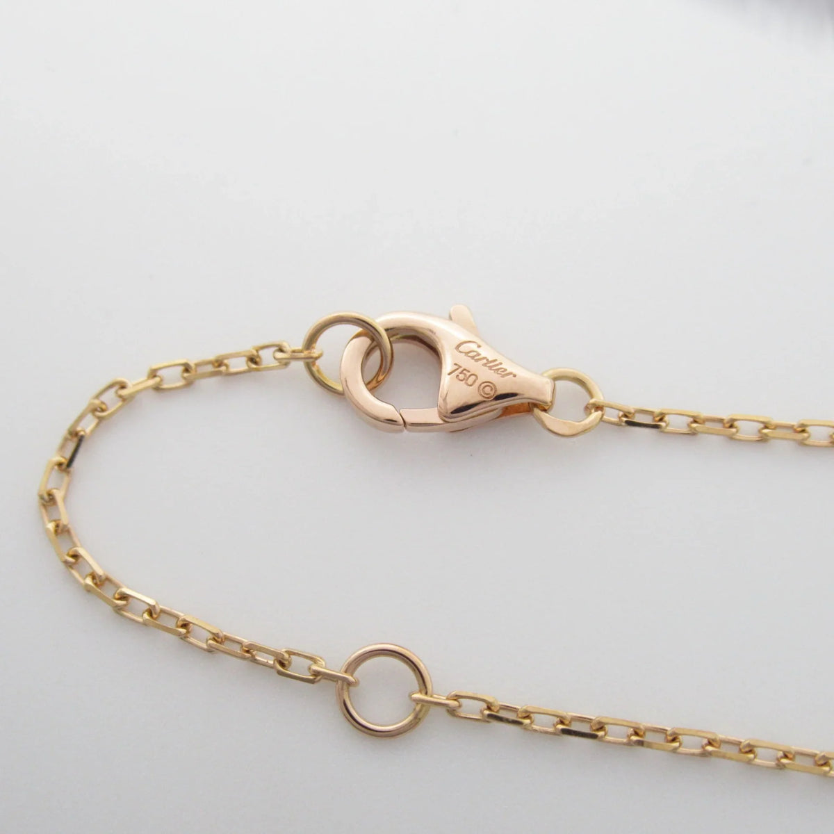 Necklace diamond K18PG(Rose Gold) Necklace Logo Clear CARTIER (Good) Clear double Pre-Owned