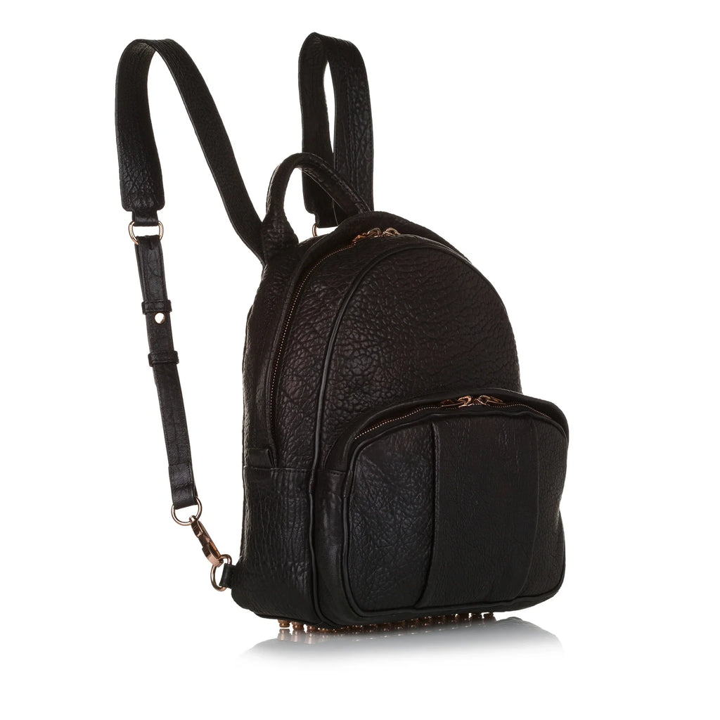 Pre-Owned Wang Black Authenticated Backpack Leather Calf (Good) Unisex Alexander Dumbo