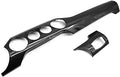Carbon pieces Center Fiber 2015-2022 holes) 2 Trim Dry Cobra-Tek Gloss Dash Black Compatible (4 with Dashboard - Real S550 Mustang