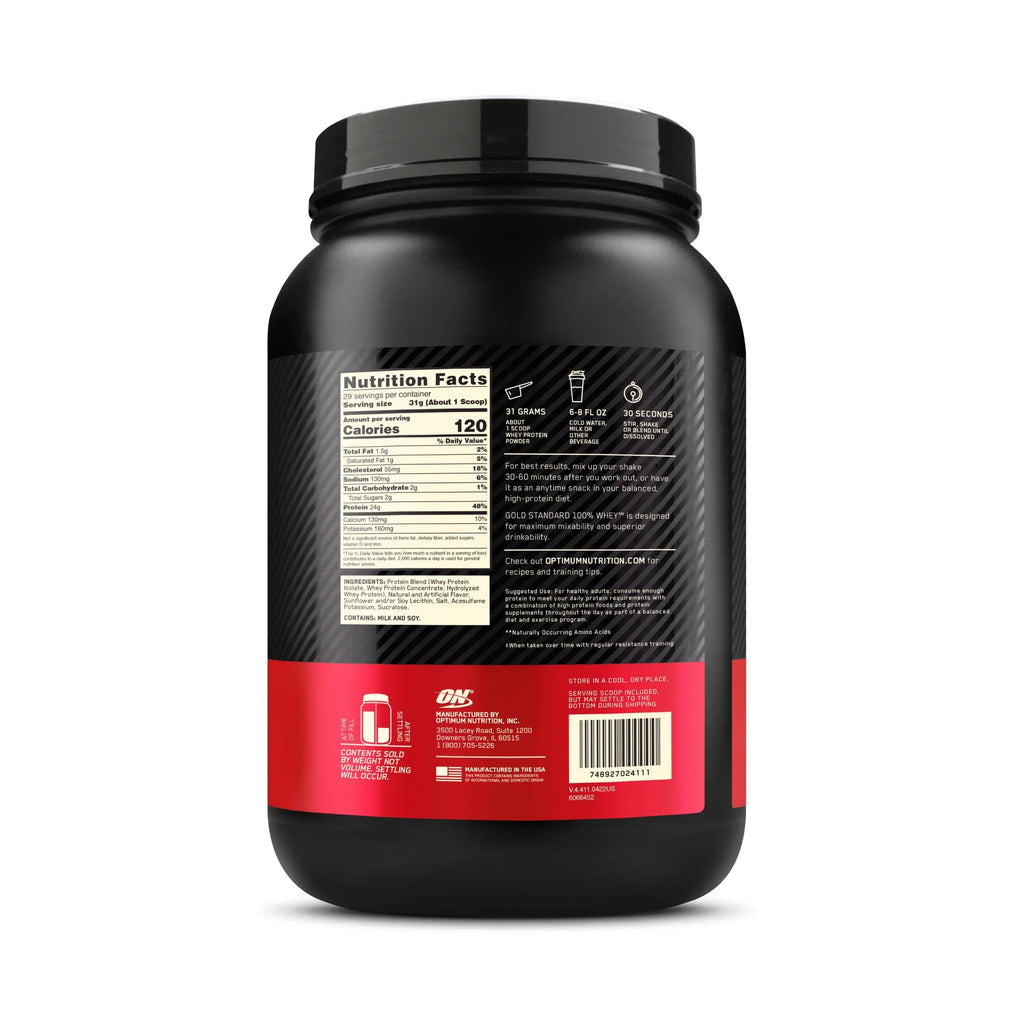 Vanilla Protein Nutrition, 100% Servings 2 Powder, lb, Gold Creme, 29 Whey Standard French Optimum