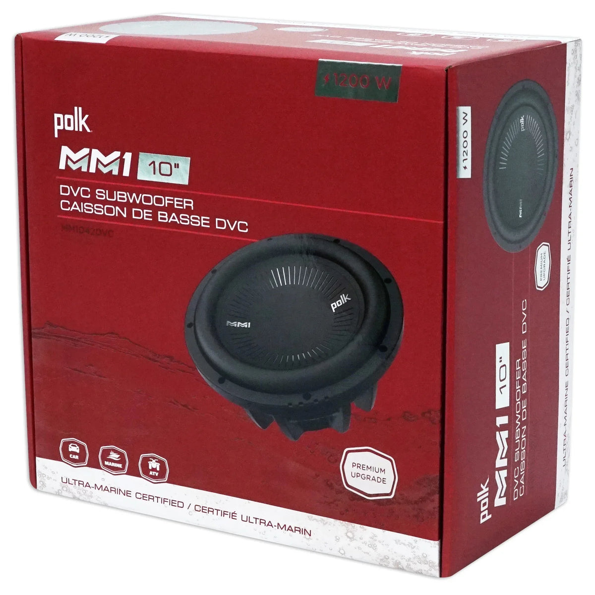 Audio Box MM1042DVC 2400w 10” Subwoofers+Sealed (2) Polk Enclosure+Rockmat Sub