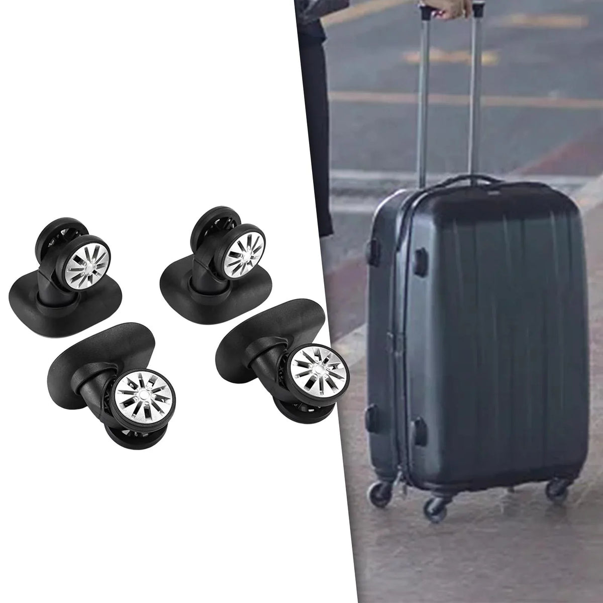 Luggage Wheels for Wheels Caster Case Suitcase Replacement 4Pcs Bag Trolley
