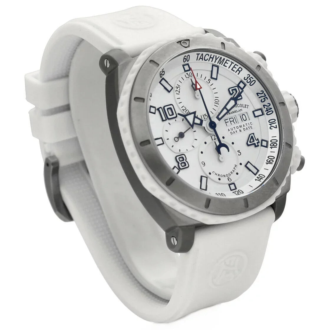 Stainless Nicolet Watch Ivory Armand Rubber Men's Steel Automatic T616B-AG-9610B