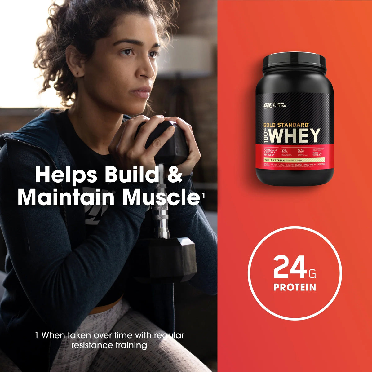 Standard Gold 2 29 Whey Powder, Optimum Protein Servings Vanilla Cream, lb, Nutrition, Ice 100%