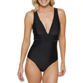 Tommy Piece MSRP Hilfiger Swimsuit One 6 Standard Womens dimension Plunge Black $98