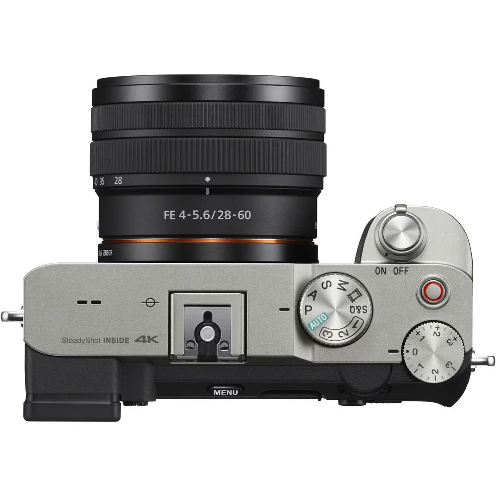 28-60mm with Camera a7C Lens+24mm G Lens Kit Mirrorless (Silver) f/2.8 +Flash-