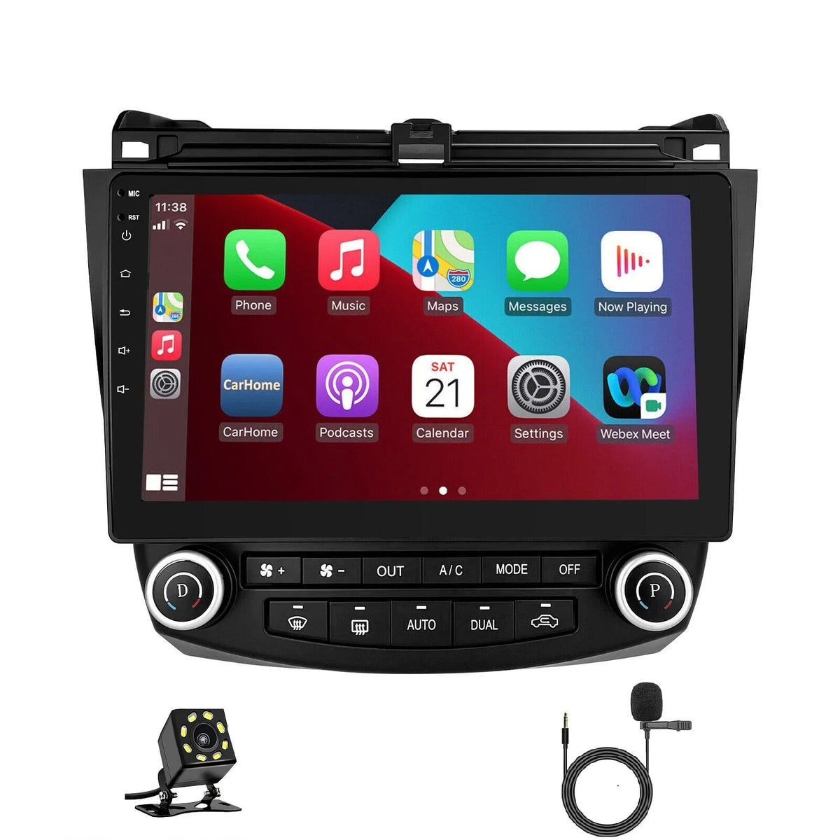Accord Stereo Bluetooth For 2007 2003 Radio Head Car 2004 Navigation Carplay Android Din GPS Screen 12 2+32GB Honda Touch 2005 Double 2 Unit 10.1" 2006