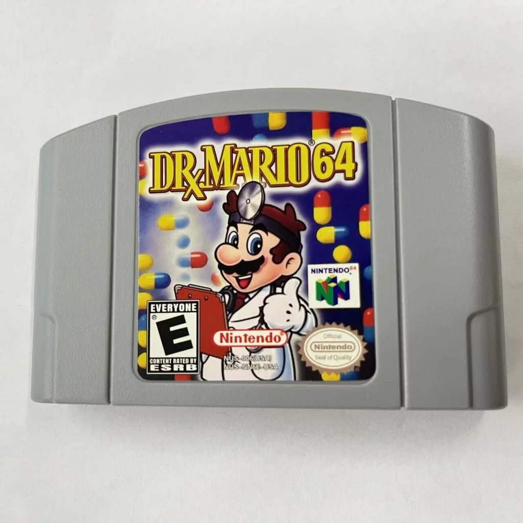 Mario N64 Game Cassette 64 for Dr. U.S.A. - Video version Card Console Nintendo